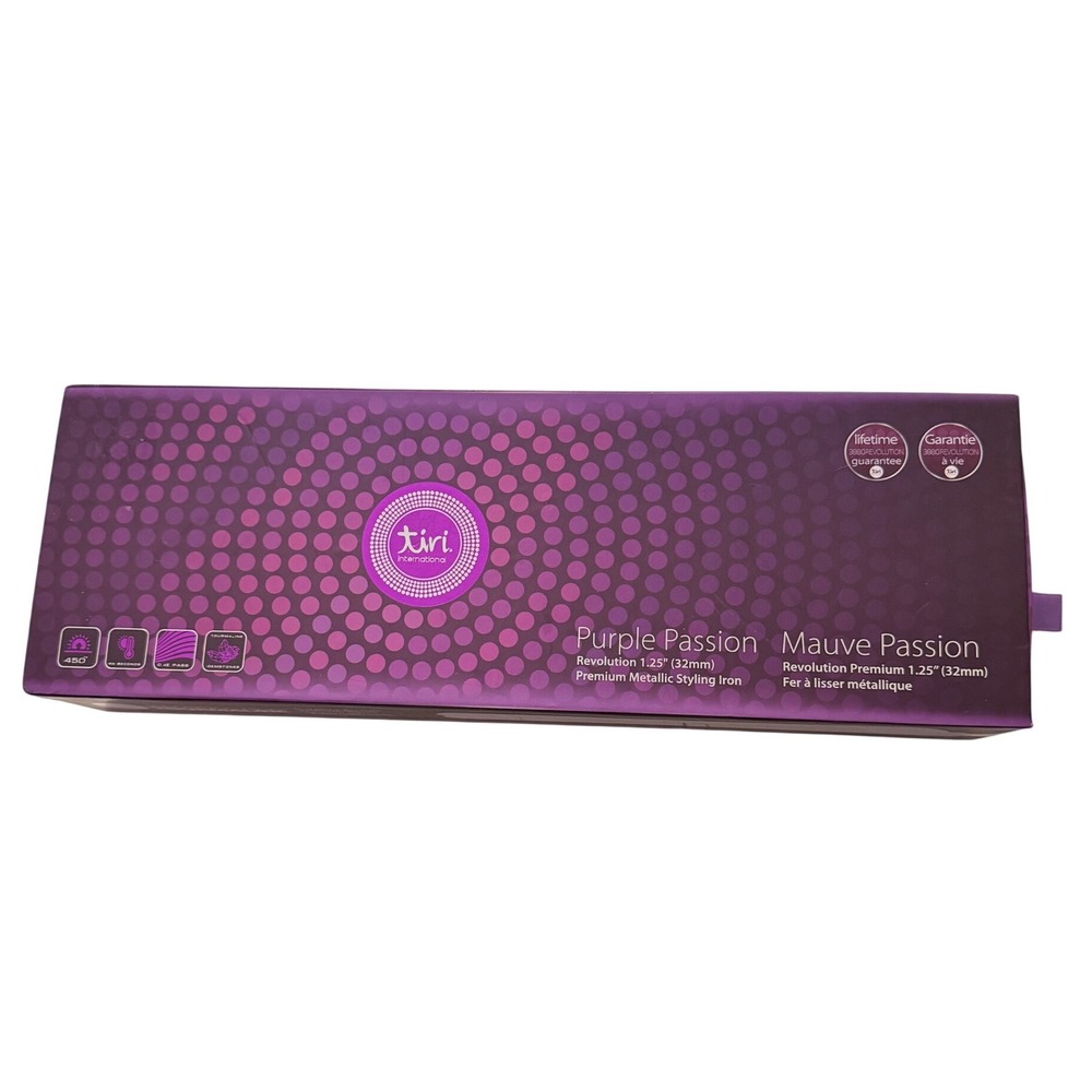 Tiri‎ Purple Passion 3880 Revolution Tourmaline 1.25" Metallic Styling Flat Iron
